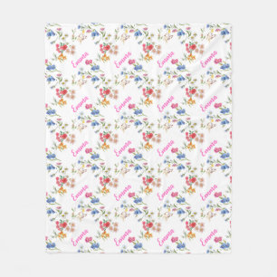 Floral Personalized Blanket 