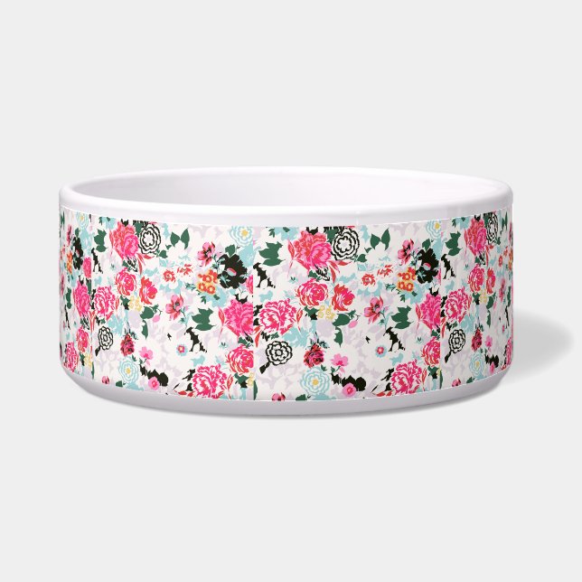 Floral Pet Bowl (Large) (Front)