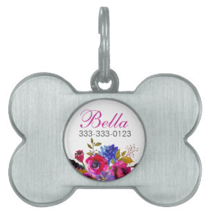 Floral Pet ID Tag