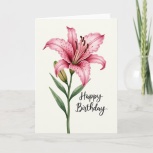 Floral Petal Birthday Card