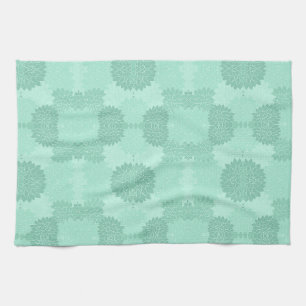 Floral Petals in Mint Tea Towel