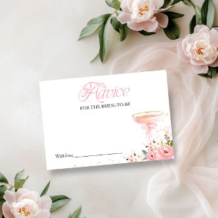 Floral Petals & Prosecco Bridal Shower Advice Card