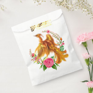 Floral Phoenix Rises From The Fiery Ashes Fantasy  Favour Bags
