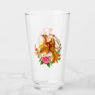 Floral Phoenix Rises From The Fiery Ashes Fantasy Glass