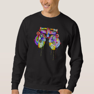 Floral Phoropter Optometrist Eye Anatomy Ophthalmo Sweatshirt