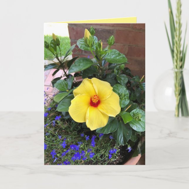 "Floral Photo" Blank Greeting Card (Front)