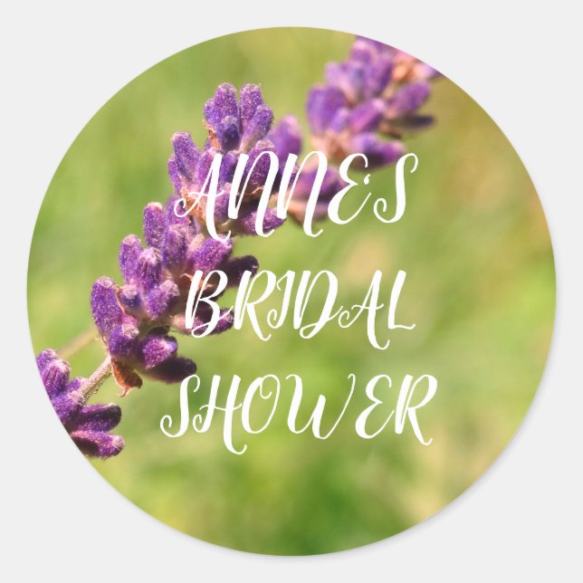 Floral Photo  Bridal Shower  Sticker (Front)