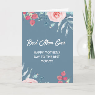 Floral Photo Collage Mother's Day Card for Mom