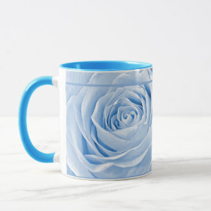 Floral Photo Dainty Light Blue Rose Mug