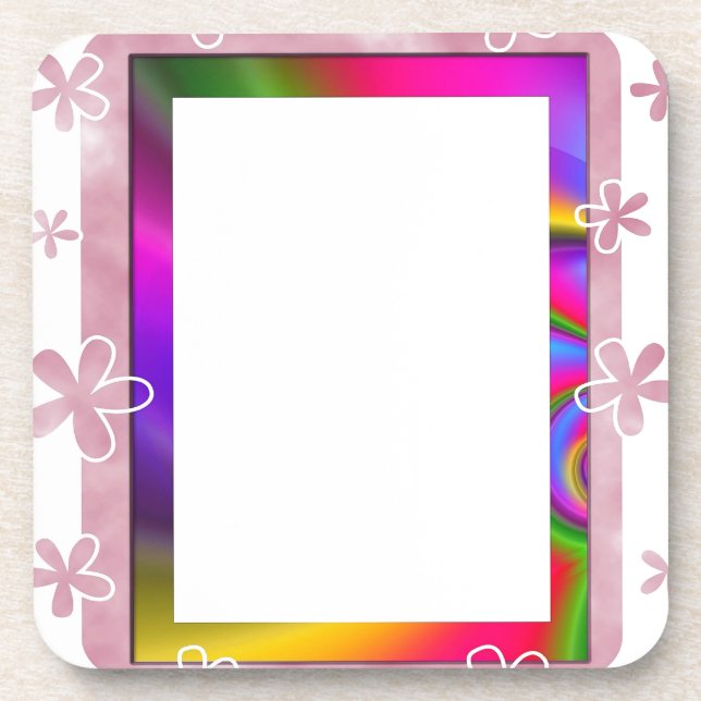 FLORAL PHOTO FRAME COASTER (Front)