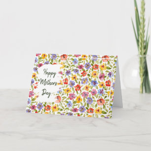 Floral photo frame Mother's Day Card