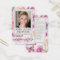 Floral Photo Funeral Memorial Poem Card