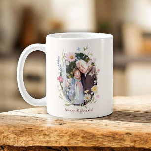 Floral Photo Keepsake Mug for Grandparents