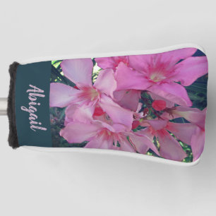 Floral Photo Pink Oleander Blooms Flower Golf Head Cover