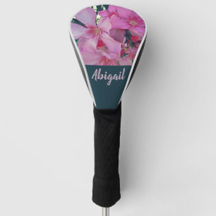 Floral Photo Pink Oleander Blooms Flower Golf Head Cover