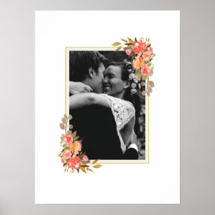 Floral Photo Wedding Guest Book