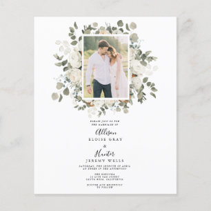 Floral Photo Wedding Invitation