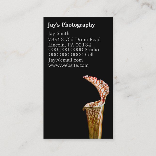 Floral Photography Business Cards (Front)
