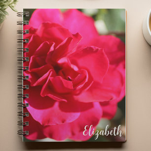 Floral Photography Elegant Pink Rose Custom Notebook