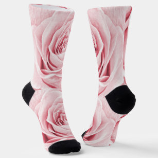 Floral Photography Girly Pink Rose Centre Socks