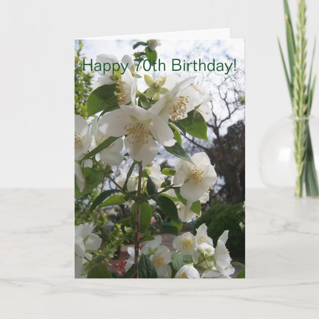 Floral Photography Personalised 70th Birthday Card (Front)