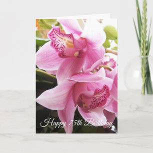 Floral Photography Personalised 75th Birthday Card