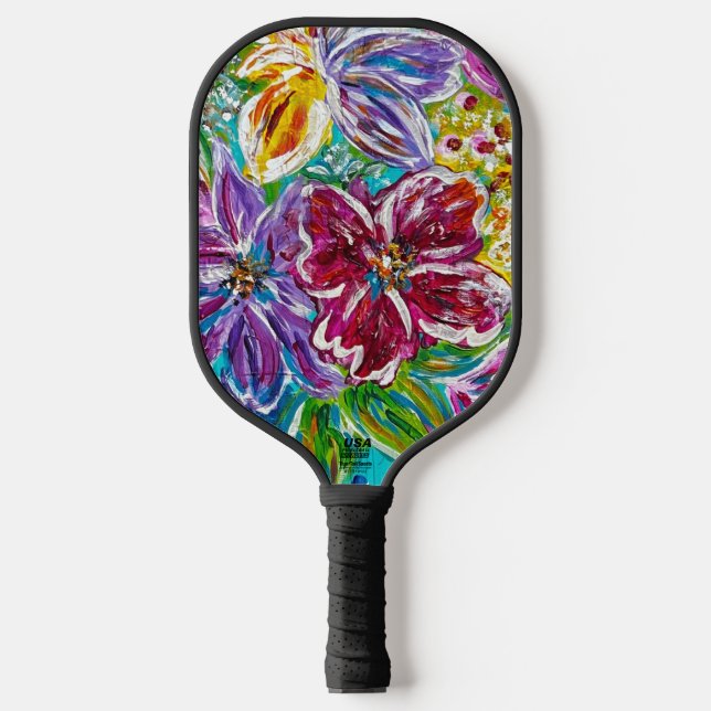 Floral Pickleball paddle (Front)