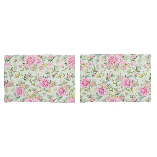 Floral Pillow Case (Front-Set)
