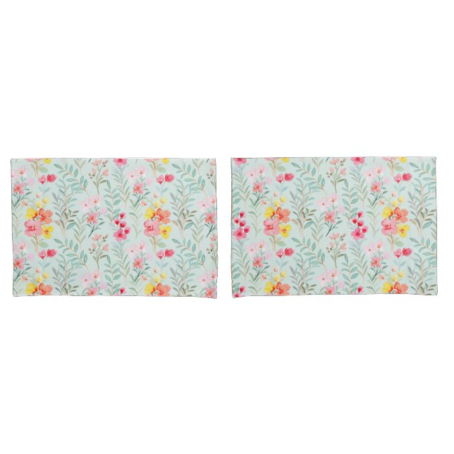 Floral Pillow Case (Front-Set)