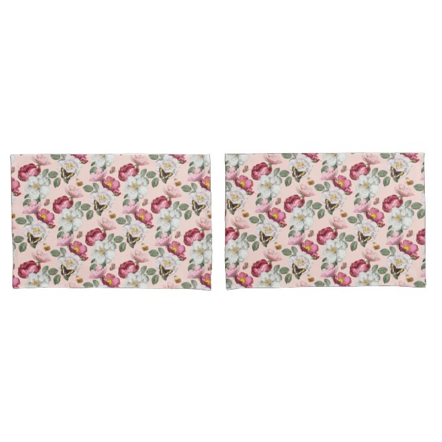 Floral Pillow Case (Front-Set)