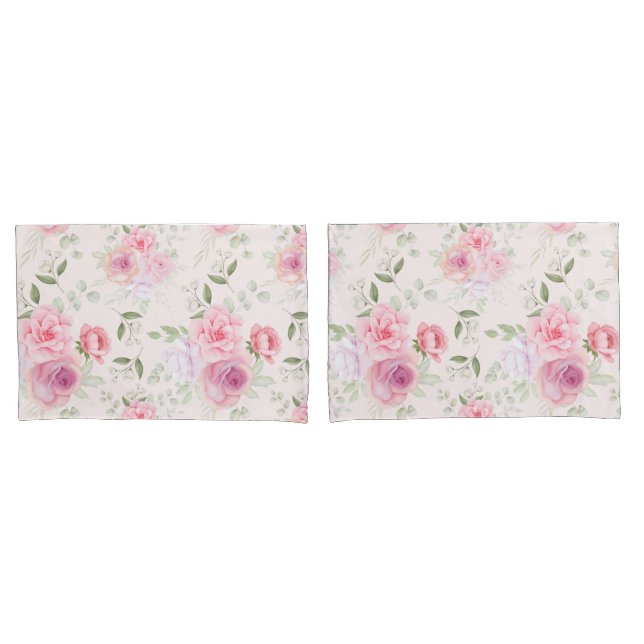 Floral Pillow Case (Front-Set)