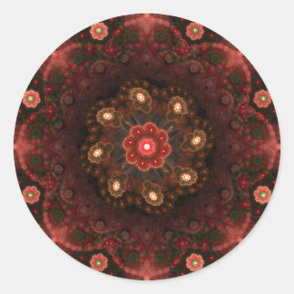 Floral Pillow Classic Round Sticker