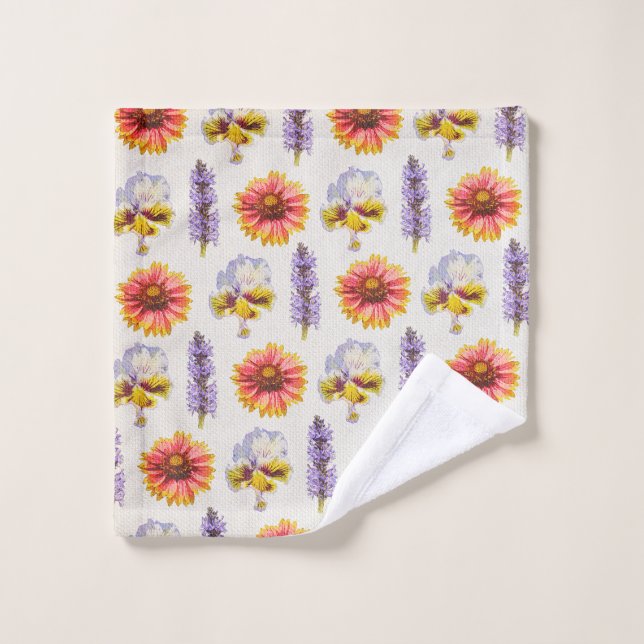 Floral Pillow Wash Cloth (Wash Cloth)
