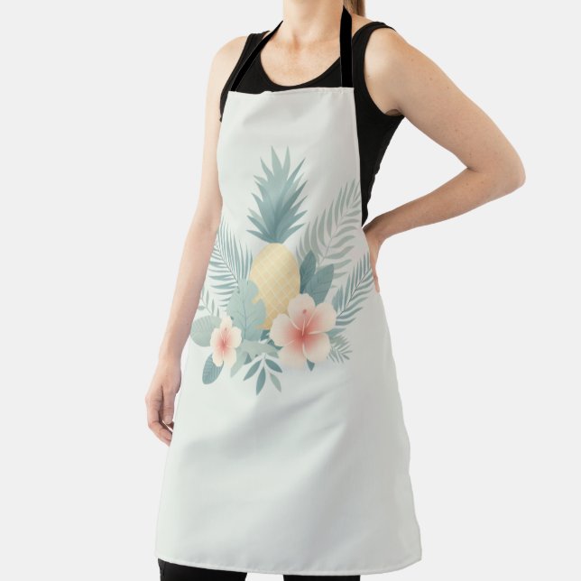 Floral Pineapple & Hawaiian Apron (Insitu)