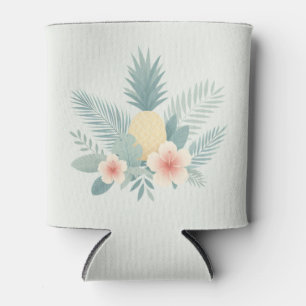 Floral Pineapple & Hawaiian Can Cooler