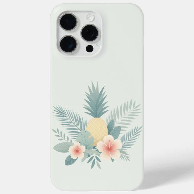 Floral Pineapple & Hawaiian Case-Mate iPhone Case (Back)