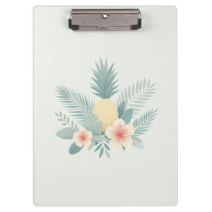 Floral Pineapple & Hawaiian Clipboard
