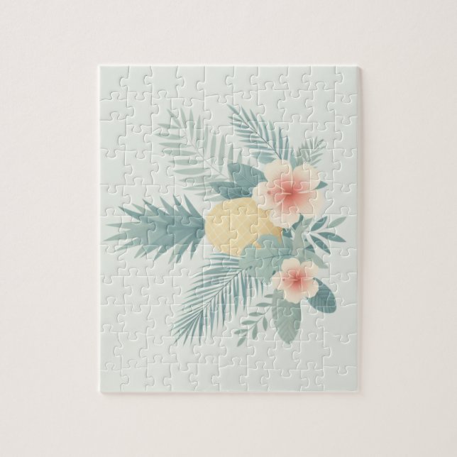 Floral Pineapple & Hawaiian Jigsaw Puzzle (Vertical)