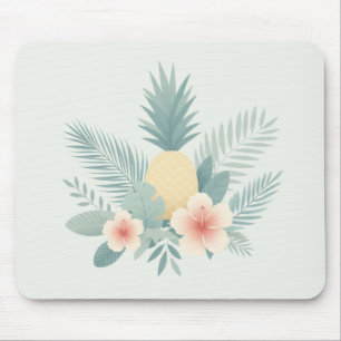 Floral Pineapple & Hawaiian Mouse Mat