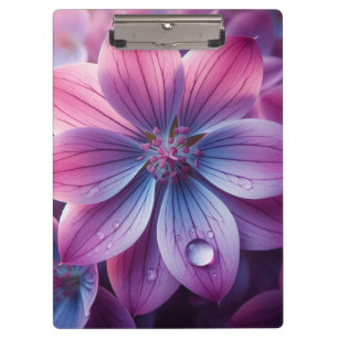 Floral Pink and Purple Lilac Clipboard