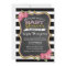 Floral Pink Black and White Baby Shower Invitation