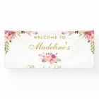 Floral Pink Blush Gold Bridal Shower Welcome