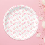 Floral Pink Bow Love Shack Baby Shower Paper Plate<br><div class="desc">Step into a world of timeless charm and tender beauty with our "Floral Pink Bow Love Shack Baby Shower Paper Plates, " where every detail whispers tales of love and nostalgia. This enchanting design evokes the essence of vintage elegance, with delicate pink bows and intricate rose floral patterns adorning the...</div>