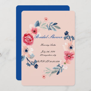 FLORAL PINK BRIDAL SHOWER INVITATION