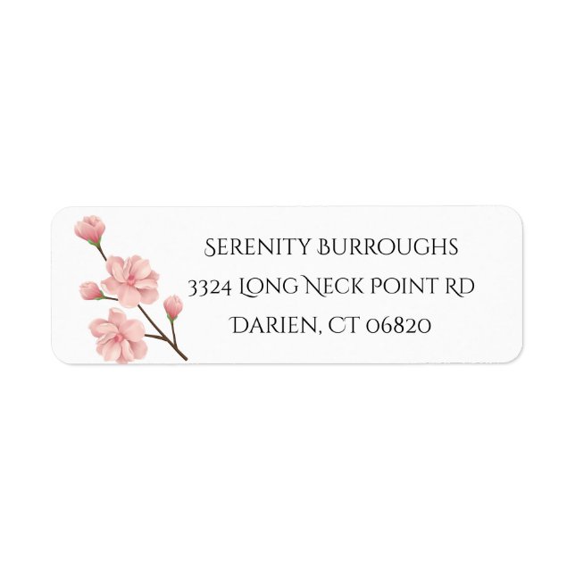 Floral Pink Cherry Blossom Flowers Wedding Party (Front)