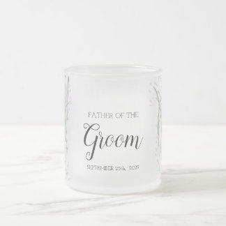 Floral Pink Delicate Wedding Father of Groom Mug