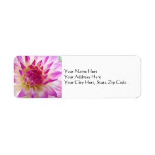 Floral Pink Flower Address Name labels stickers