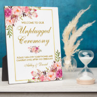 Floral Pink Gold Wedding Ceremony Unplugged