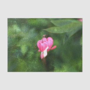 Floral Pink Green Texture Bleeding Hearts Tissue Paper