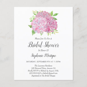 Floral Pink Hydrangea Bouquet Budget Bridal Shower